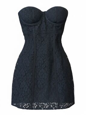 Wet Seal Strapless Black Lace Bustier Dress